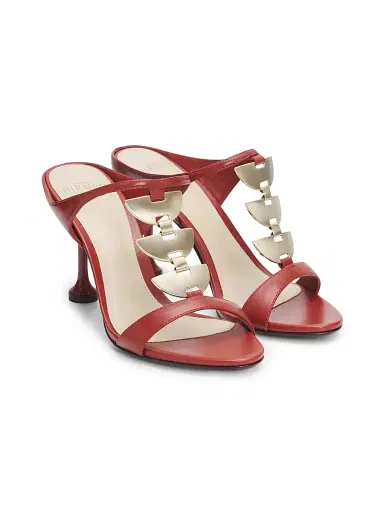 Alexandre Birman Women's Lia 85MM Leather T-Strap Sandals - Henna - Size 11.5 | Thumbnail 2