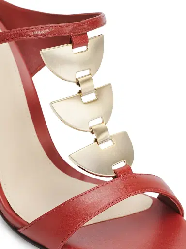 Alexandre Birman Women's Lia 85MM Leather T-Strap Sandals - Henna - Size 11.5 | Thumbnail 5