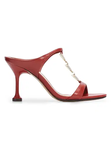 Alexandre Birman Women's Lia 85MM Leather T-Strap Sandals - Henna - Size 11.5 | Thumbnail 1