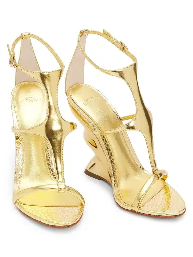 Alexandre Birman Women's Boonie 100MM Leather Wedge-Heel Sandals - Silver | Thumbnail 8 Alexandre Birman Women's Boonie 100MM Leather Wedge-Heel Sandals - Silver | Thumbnail 8