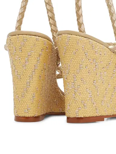 Alexandre Birman Women's Elba 100MM Leather Wedge Sandals - Golden - Size 11.5 | Thumbnail 3 Alexandre Birman Women's Elba 100MM Leather Wedge Sandals - Golden - Size 11.5 | Thumbnail 3