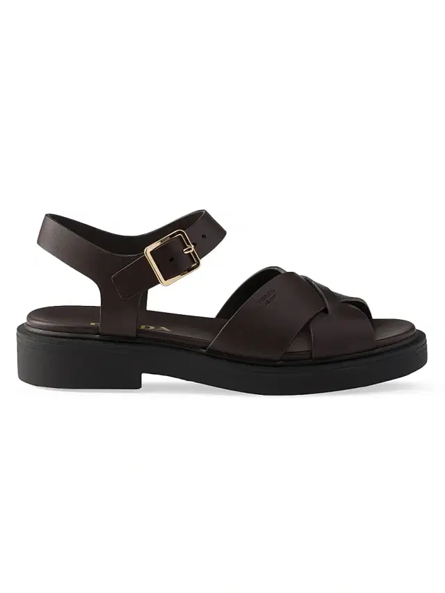 Prada Women's Leather Sandals - Brown
