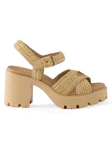 Prada Women's Crochet Sandals - Beige Khaki - Size 9 | Thumbnail 1