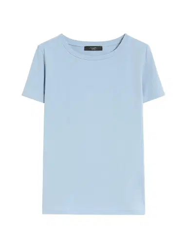 Weekend Max Mara Women's Basic Cotton Jersey T-Shirt - Light Blue - Size XL | Thumbnail 1