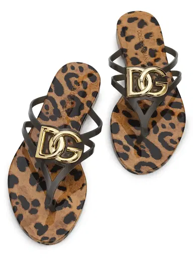 Dolce & Gabbana Women's DG Jelly Printed Sandals - Leo - Size 12 | Thumbnail 4 Dolce & Gabbana Women's DG Jelly Printed Sandals - Leo - Size 12 | Thumbnail 4