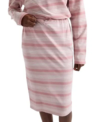 Prada Women's Bayadere Print Pique Skirt - Pink - Size 6 | Thumbnail 2