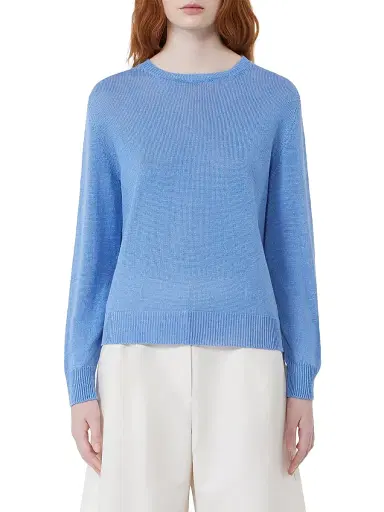 Weekend Max Mara Women's Linen Yarn Jumper - Light Blue - Size Large | Thumbnail 3