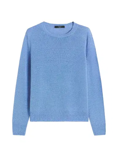 Weekend Max Mara Women's Linen Yarn Jumper - Light Blue - Size Large | Thumbnail 1