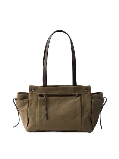 Prada Women's Route Large Canvas and Leather Tote Bag | Thumbnail 2 Prada Women's Route Large Canvas and Leather Tote Bag | Thumbnail 2