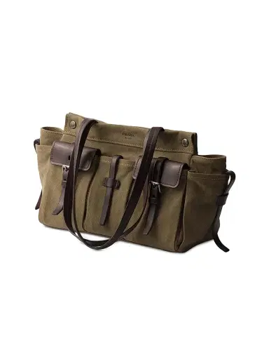 Prada Women's Route Large Canvas and Leather Tote Bag | Thumbnail 3 Prada Women's Route Large Canvas and Leather Tote Bag | Thumbnail 3