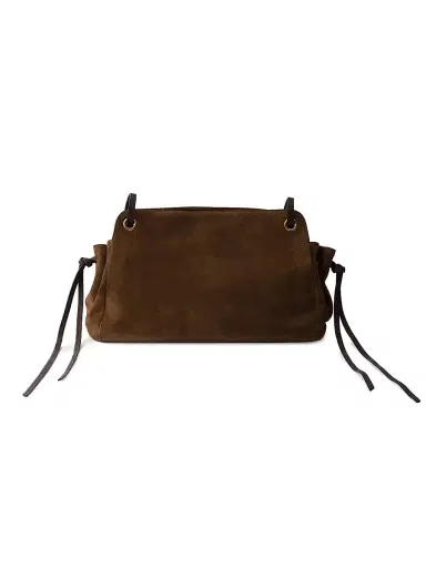 Prada Women's Carry Large Suede Tote Bag - Brown | Thumbnail 5 Prada Women's Carry Large Suede Tote Bag - Brown | Thumbnail 5