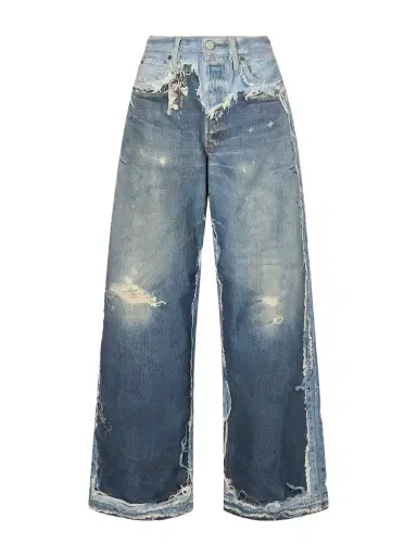 Acne Studios 1981 Trompe L'oeil Printed Organic Straight-leg Jeans | Thumbnail 1 Acne Studios 1981 Trompe L'oeil Printed Organic Straight-leg Jeans | Thumbnail 1