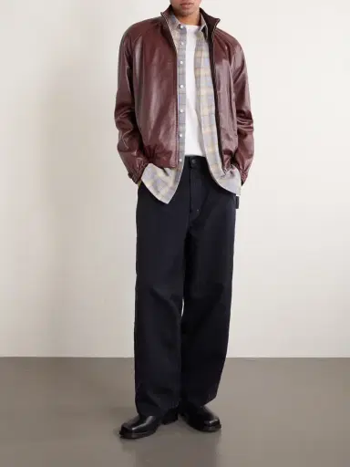 A.PRESSE Vintage Wide-Leg Cotton, Hemp and Silk-Blend Canvas Trousers - Men | Thumbnail 2 A.PRESSE Vintage Wide-Leg Cotton, Hemp and Silk-Blend Canvas Trousers - Men | Thumbnail 2