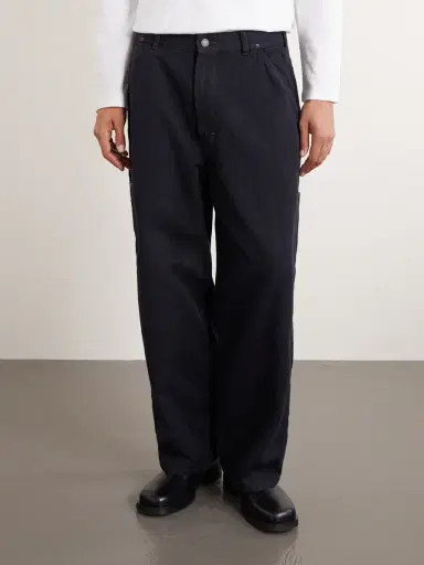 A.PRESSE Vintage Wide-Leg Cotton, Hemp and Silk-Blend Canvas Trousers - Men | Thumbnail 3 A.PRESSE Vintage Wide-Leg Cotton, Hemp and Silk-Blend Canvas Trousers - Men | Thumbnail 3