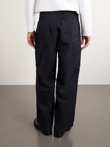 A.PRESSE Vintage Wide-Leg Cotton, Hemp and Silk-Blend Canvas Trousers - Men | Thumbnail 4 A.PRESSE Vintage Wide-Leg Cotton, Hemp and Silk-Blend Canvas Trousers - Men | Thumbnail 4
