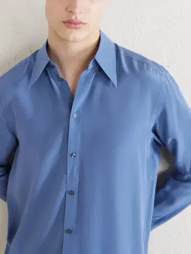 Dolce & Gabbana Silk Oxford Shirt - Men | Thumbnail 4 Dolce & Gabbana Silk Oxford Shirt - Men | Thumbnail 4