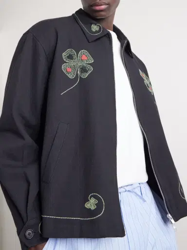 BODE Lucky Draw Embroidered Cotton-Twill Blouson Jacket - Men | Thumbnail 5