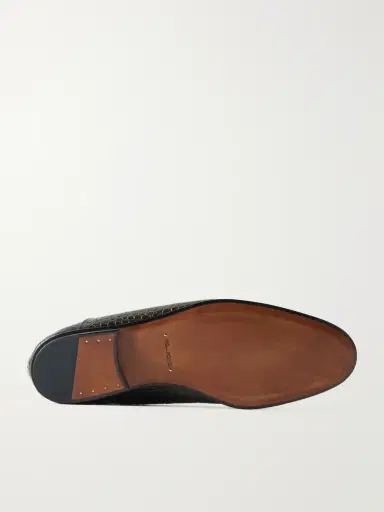 Tom Ford Steven Grosgrain-Trimmed Croc-Effect Leather Loafers - Men | Thumbnail 3 Tom Ford Steven Grosgrain-Trimmed Croc-Effect Leather Loafers - Men | Thumbnail 3