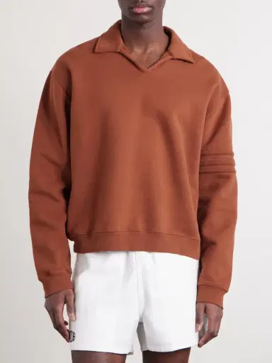 BODE Crew Polo Cotton-Jersey Sweatshirt - Men | Thumbnail 3 BODE Crew Polo Cotton-Jersey Sweatshirt - Men | Thumbnail 3