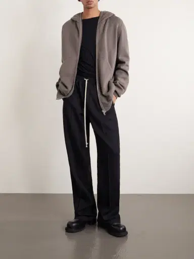 DRKSHDW by Rick Owens Jumbo Cotton-Jersey Zip-Up Hoodie - Men | Thumbnail 2 DRKSHDW by Rick Owens Jumbo Cotton-Jersey Zip-Up Hoodie - Men | Thumbnail 2