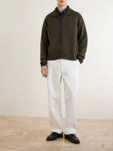 Margaret Howell Merino Wool Zip-Up Cardigan - Men | Thumbnail 2