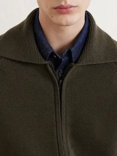Margaret Howell Merino Wool Zip-Up Cardigan - Men | Thumbnail 5