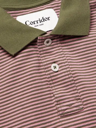 Corridor Striped Cotton-Piqué Polo Shirt - Men | Thumbnail 4 Corridor Striped Cotton-Piqué Polo Shirt - Men | Thumbnail 4