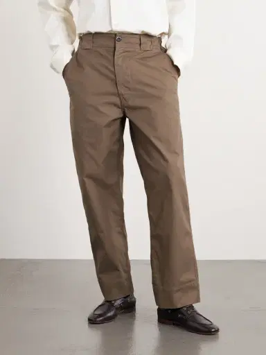 Margaret Howell Tapered Cotton-Blend Canvas Trousers - Men | Thumbnail 3 Margaret Howell Tapered Cotton-Blend Canvas Trousers - Men | Thumbnail 3