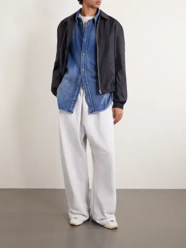 Acne Studios Prowser Oversized Wide-Leg Cotton-Blend Jersey Sweatpants - Men | Thumbnail 2 Acne Studios Prowser Oversized Wide-Leg Cotton-Blend Jersey Sweatpants - Men | Thumbnail 2