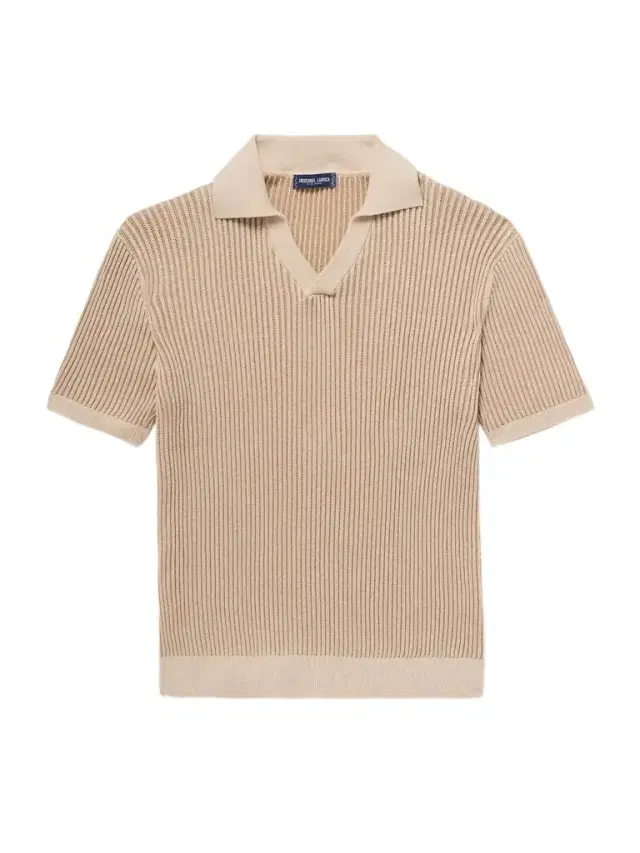 Rino Ribbed-Knit Cotton-Blend Polo Shirt - Men