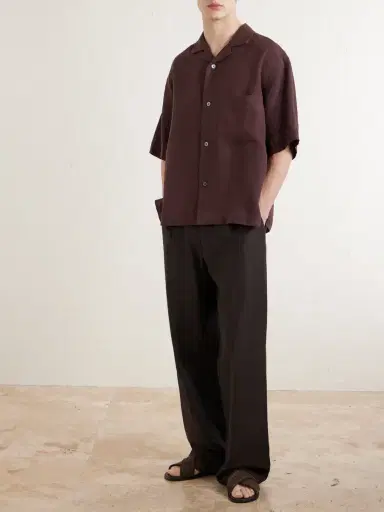 Margaret Howell Camp-Collar Linen Shirt - Men | Thumbnail 2 Margaret Howell Camp-Collar Linen Shirt - Men | Thumbnail 2