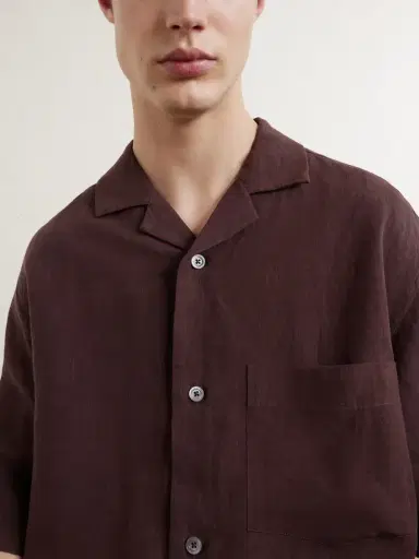 Margaret Howell Camp-Collar Linen Shirt - Men | Thumbnail 5 Margaret Howell Camp-Collar Linen Shirt - Men | Thumbnail 5