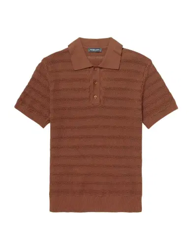 Frescobol Carioca Vidal Open-Knit Cotton Polo Shirt - Men | Thumbnail 1 Frescobol Carioca Vidal Open-Knit Cotton Polo Shirt - Men | Thumbnail 1