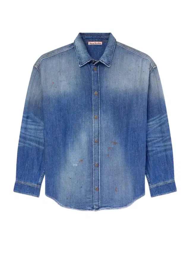 Acne Studios Setar Oversized Paint-Splattered Denim Shirt - Men