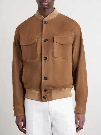 Slowear Suede Bomber Jacket - Men | Thumbnail 3