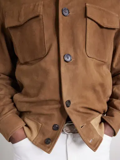 Slowear Suede Bomber Jacket - Men | Thumbnail 5