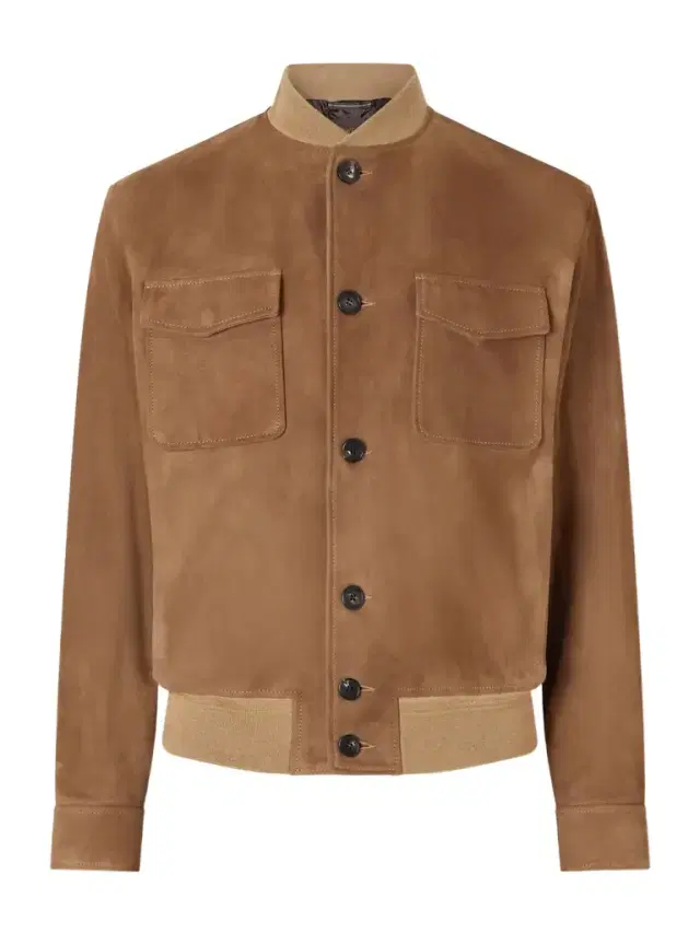 Suede Bomber Jacket - Men