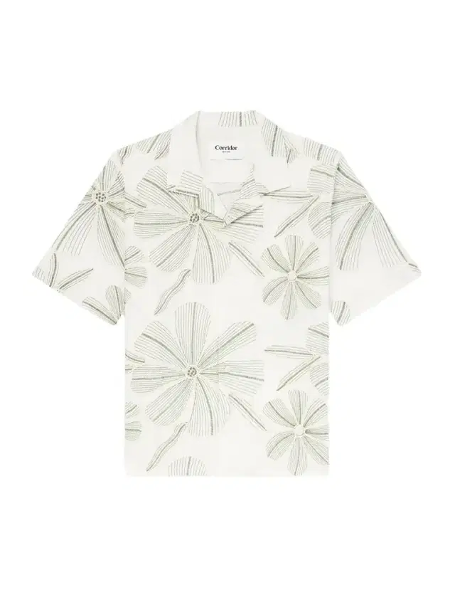Camp-Collar Floral-Appliquéd Poplin Shirt - Men
