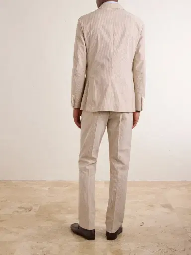 Polo Ralph Lauren Double-Breasted Striped Cotton Suit Jacket - Men | Thumbnail 4 Polo Ralph Lauren Double-Breasted Striped Cotton Suit Jacket - Men | Thumbnail 4