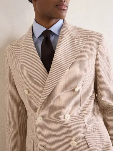 Polo Ralph Lauren Double-Breasted Striped Cotton Suit Jacket - Men | Thumbnail 5 Polo Ralph Lauren Double-Breasted Striped Cotton Suit Jacket - Men | Thumbnail 5