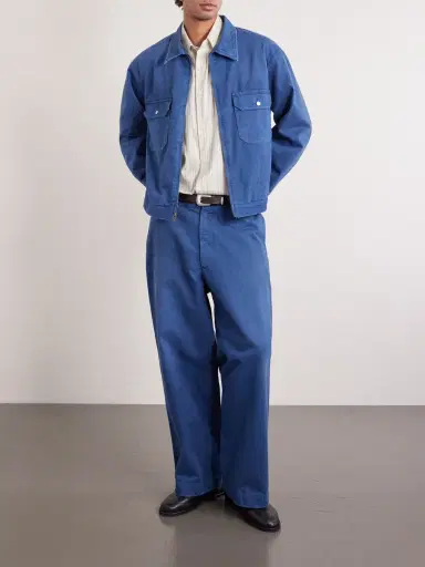 A.PRESSE Straight-Leg Cotton-Twill Trousers - Men | Thumbnail 2 A.PRESSE Straight-Leg Cotton-Twill Trousers - Men | Thumbnail 2
