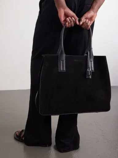 Tom Ford Perforated Suede Tote Bag - Men | Thumbnail 3 Tom Ford Perforated Suede Tote Bag - Men | Thumbnail 3
