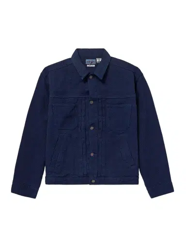 Blue Blue Japan Indigo-Dyed Sashiko Cotton Trucker Jacket - Men | Thumbnail 1 Blue Blue Japan Indigo-Dyed Sashiko Cotton Trucker Jacket - Men | Thumbnail 1