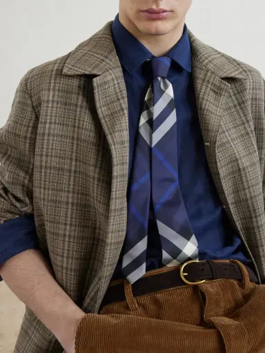 Burberry 7cm Checked Silk-Twill Tie - Men | Thumbnail 4
