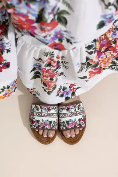 Dolce & Gabbana Embroidered Espadrille Slide | Thumbnail 3