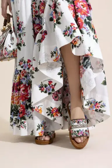 Dolce & Gabbana Embroidered Espadrille Slide | Thumbnail 4