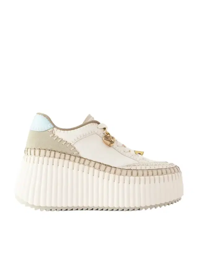 Chloé Nama Patchwork Suede-trimmed Leather Platform Sneakers