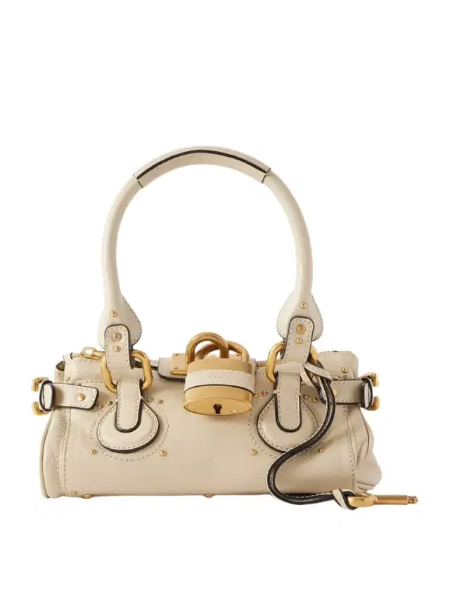 Chloé Paddington Embellished Textured-leather Tote