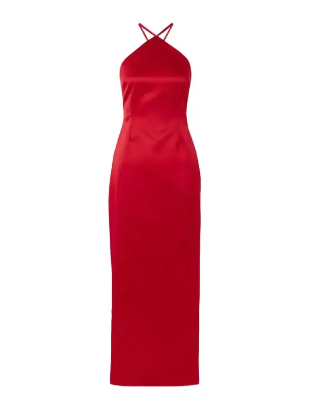 Fern Tie-detailed Duchesse-satin Gown