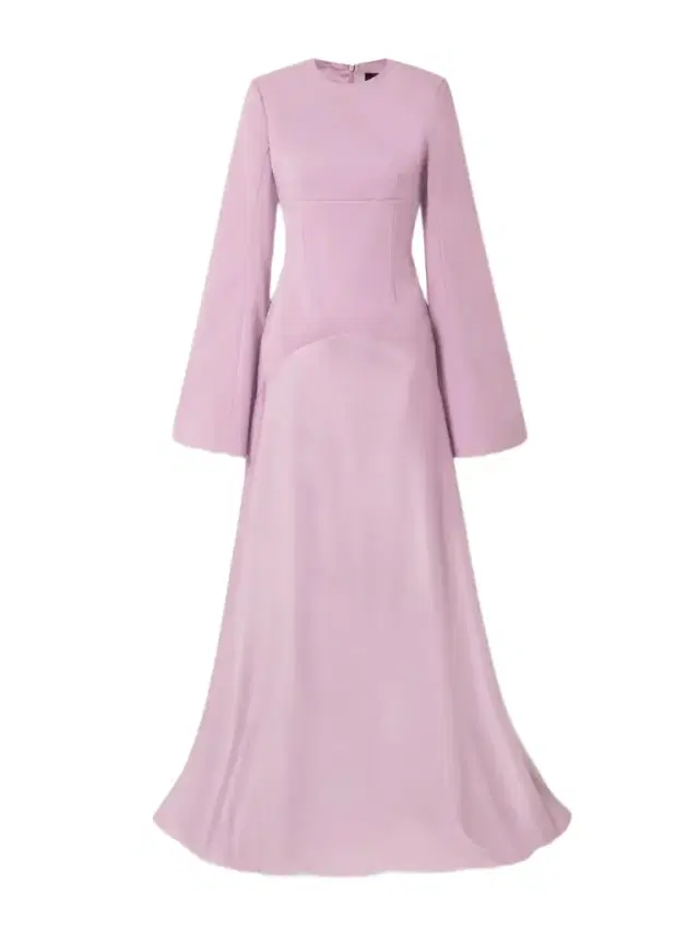 Claudine Satin-trimmed Crepe Gown